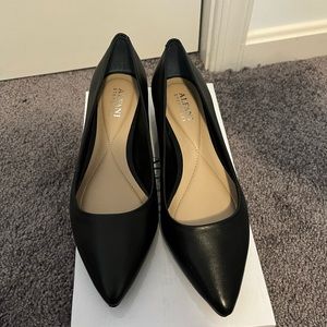 Black Block Heel Pumps